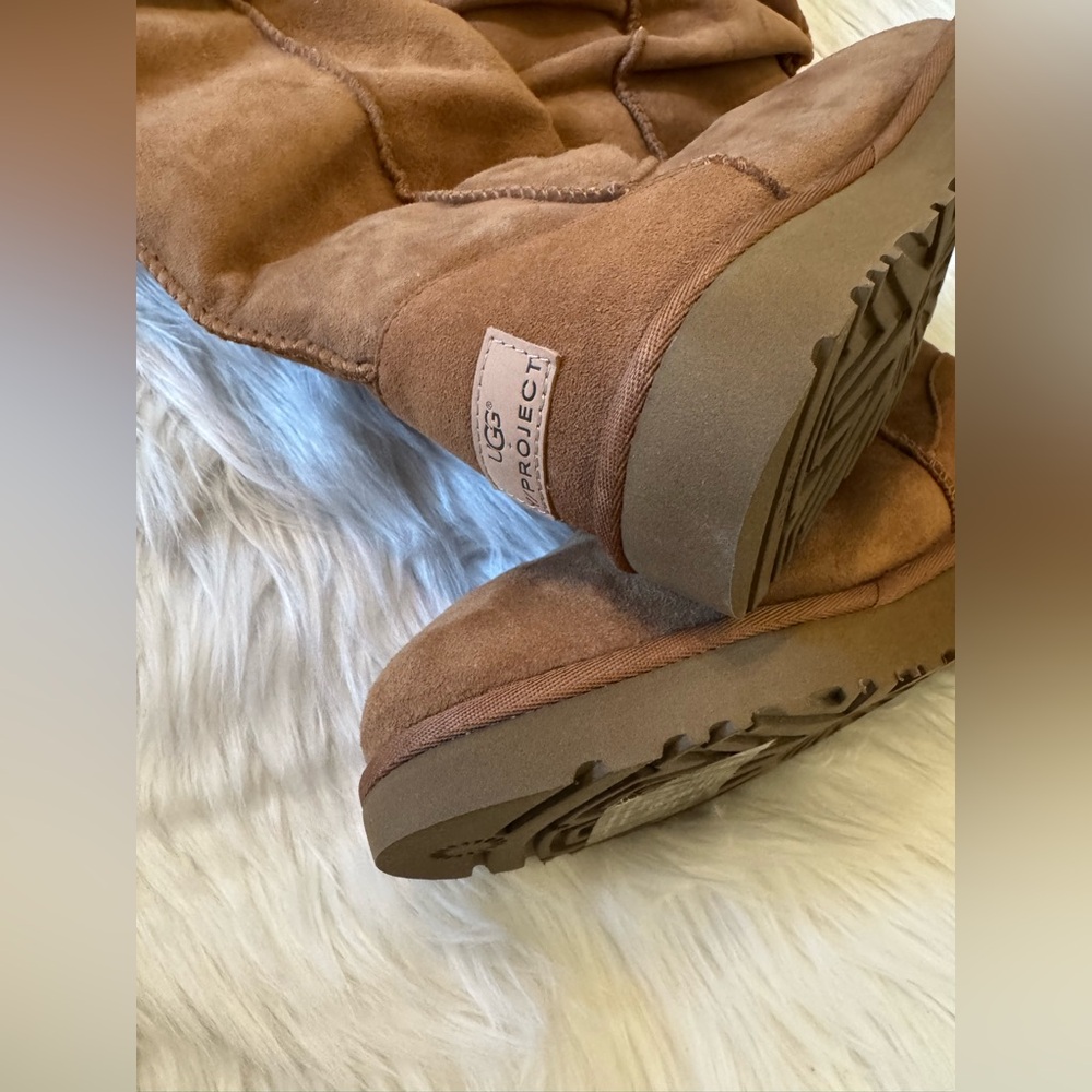 Y/Project x Ugg Shearling Thigh High Boots Brown US 6 EU 37 - Picture 6 of 8